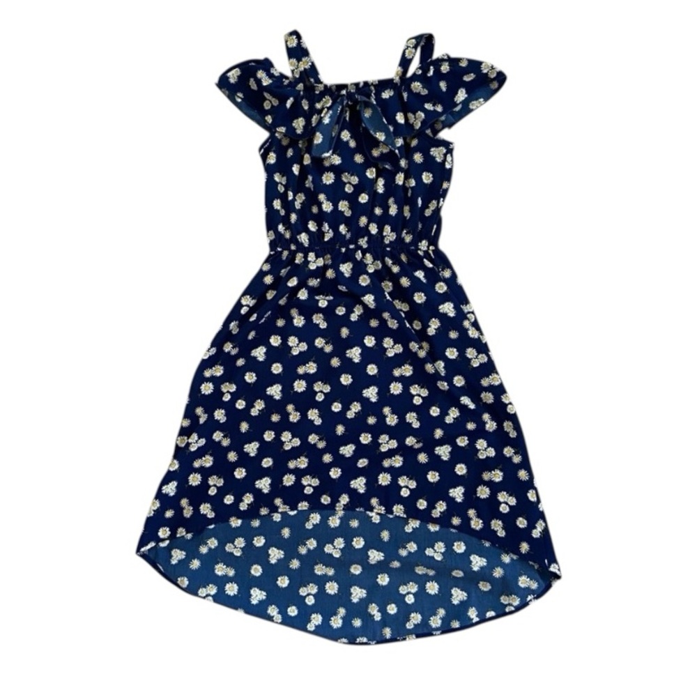 Lily Bleu Navy‎ Hi-Lo Daisy Floral Kids Sleeveless Dress Size 12